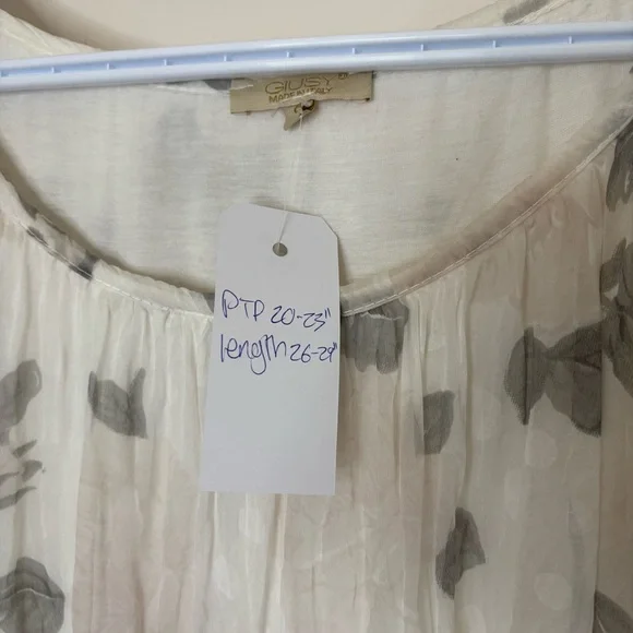 💛#340 Silk Giusy Made In Italy Blouse - Picture 6 of 8